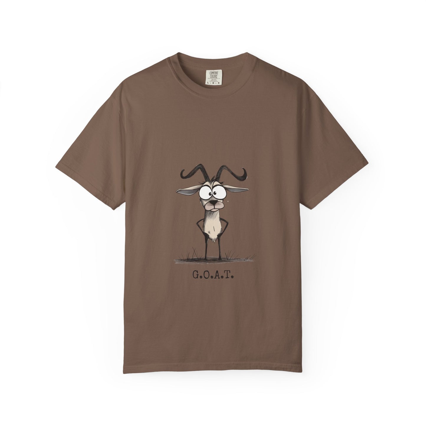 Funny Goat Graphic T-Shirt, G.O.A.T. Tee, Humor T-Shirt, Gift for Animal Lovers, Quirky Apparel