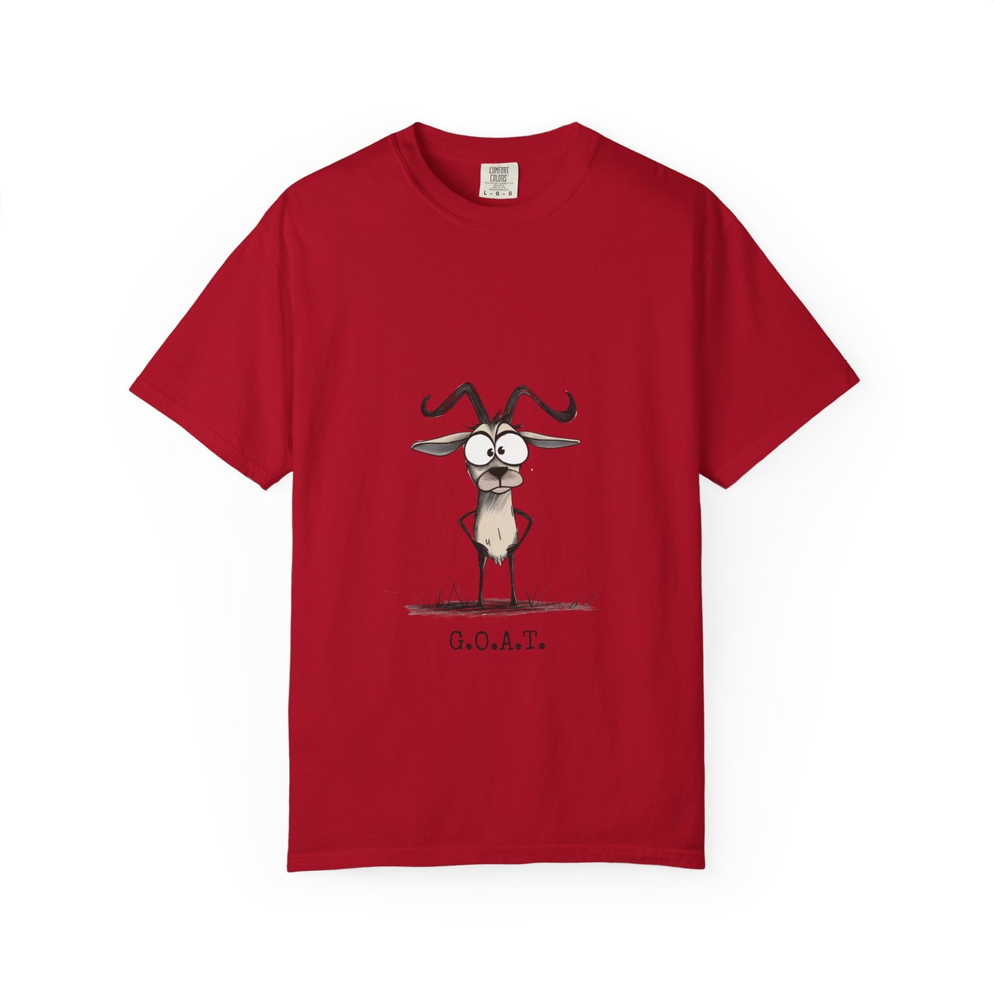 Funny Goat Graphic T-Shirt, G.O.A.T. Tee, Humor T-Shirt, Gift for Animal Lovers, Quirky Apparel