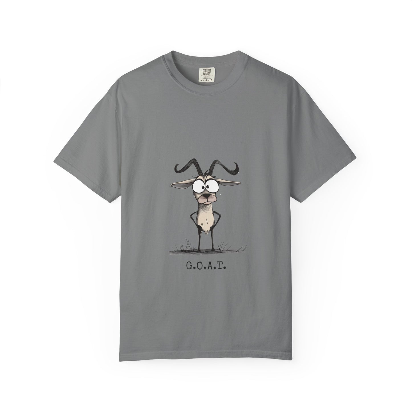 Funny Goat Graphic T-Shirt, G.O.A.T. Tee, Humor T-Shirt, Gift for Animal Lovers, Quirky Apparel