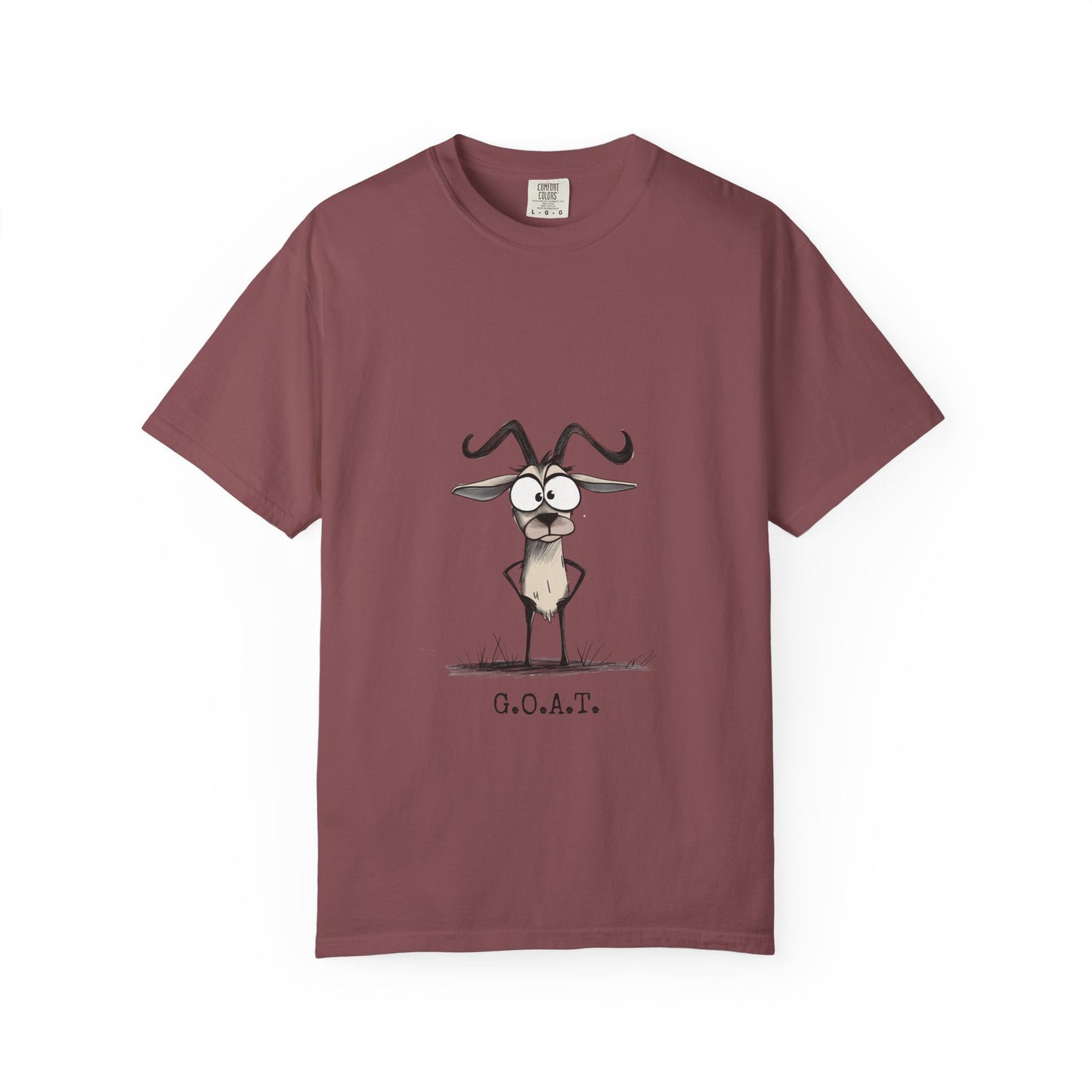 Funny Goat Graphic T-Shirt, G.O.A.T. Tee, Humor T-Shirt, Gift for Animal Lovers, Quirky Apparel