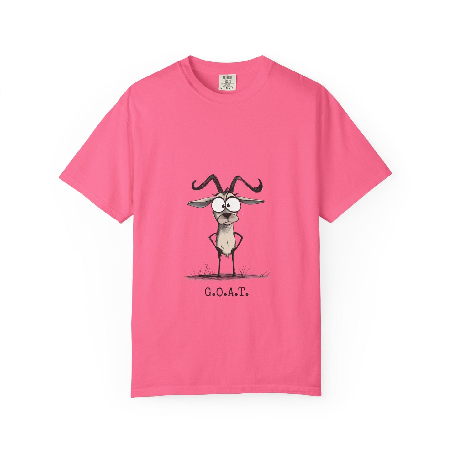 Funny Goat Graphic T-Shirt, G.O.A.T. Tee, Humor T-Shirt, Gift for Animal Lovers, Quirky Apparel
