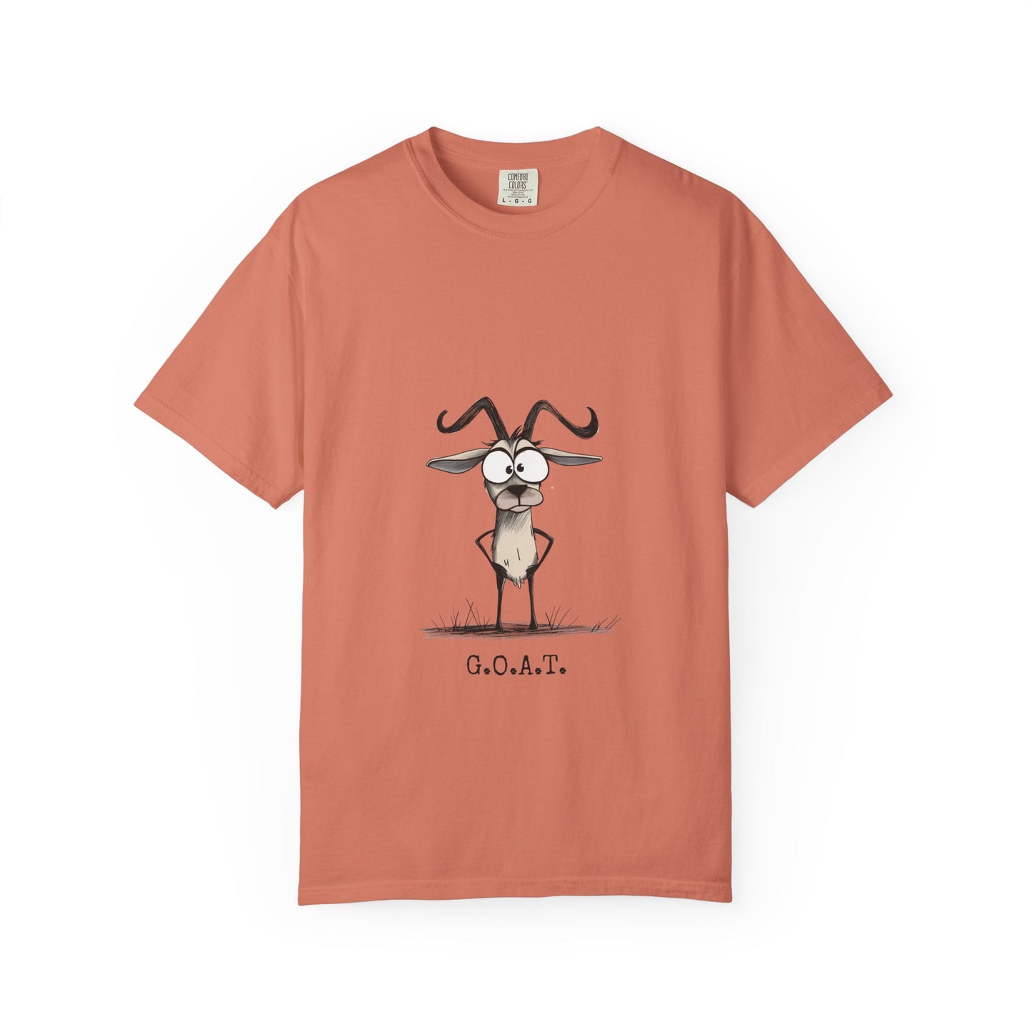 Funny Goat Graphic T-Shirt, G.O.A.T. Tee, Humor T-Shirt, Gift for Animal Lovers, Quirky Apparel