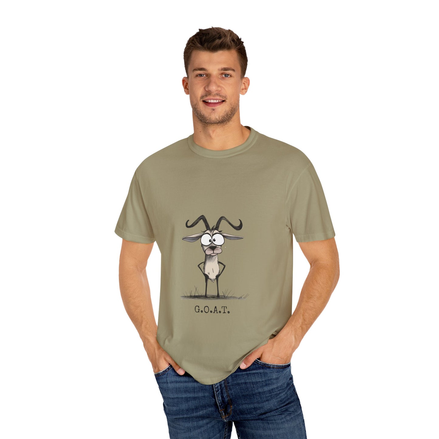 Funny Goat Graphic T-Shirt, G.O.A.T. Tee, Humor T-Shirt, Gift for Animal Lovers, Quirky Apparel
