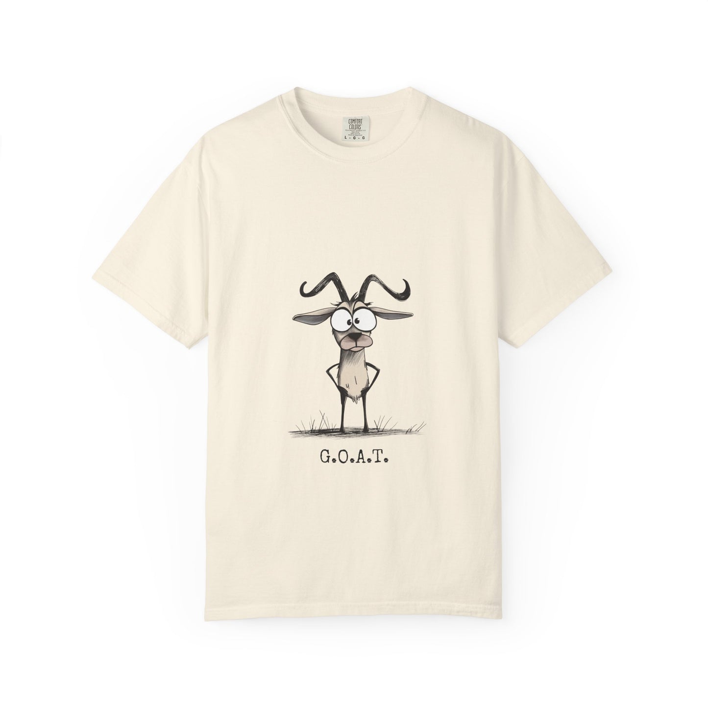 Funny Goat Graphic T-Shirt, G.O.A.T. Tee, Humor T-Shirt, Gift for Animal Lovers, Quirky Apparel