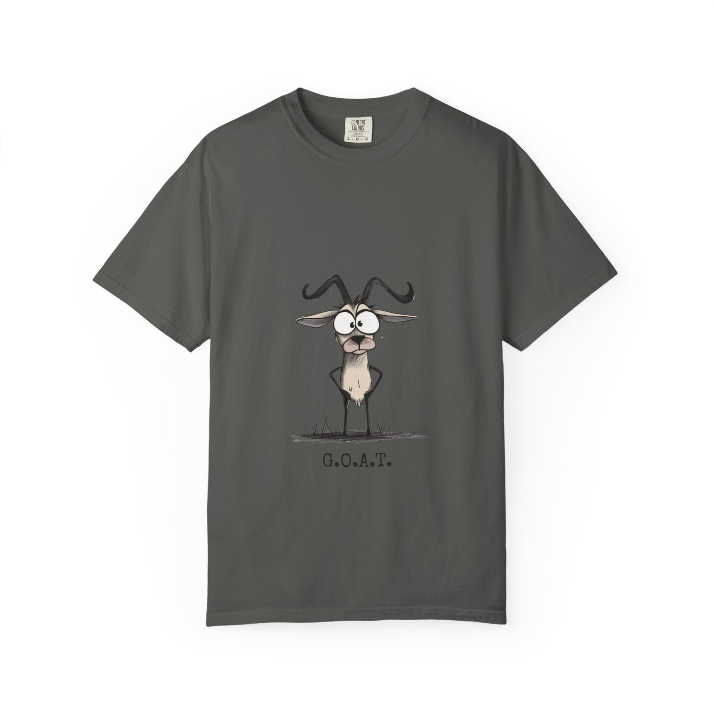 Funny Goat Graphic T-Shirt, G.O.A.T. Tee, Humor T-Shirt, Gift for Animal Lovers, Quirky Apparel