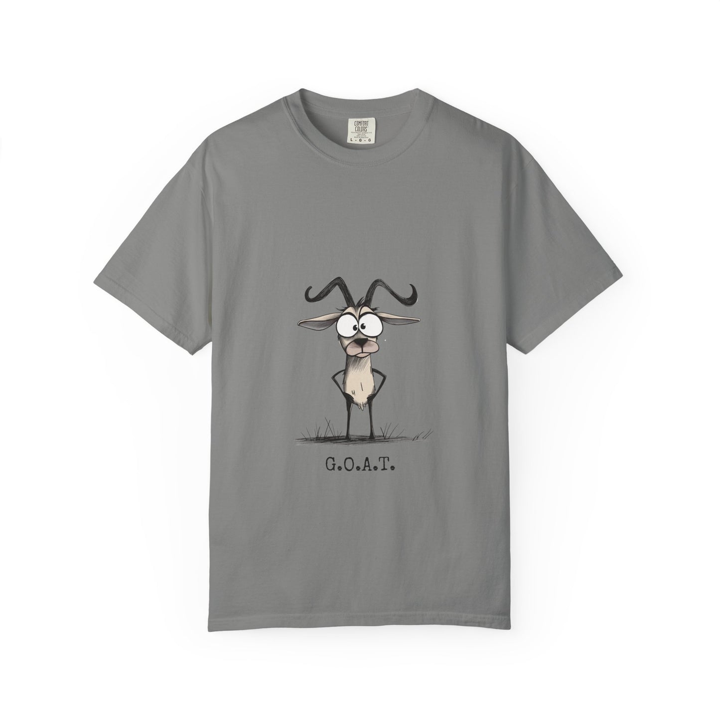 Funny Goat Graphic T-Shirt, G.O.A.T. Tee, Humor T-Shirt, Gift for Animal Lovers, Quirky Apparel