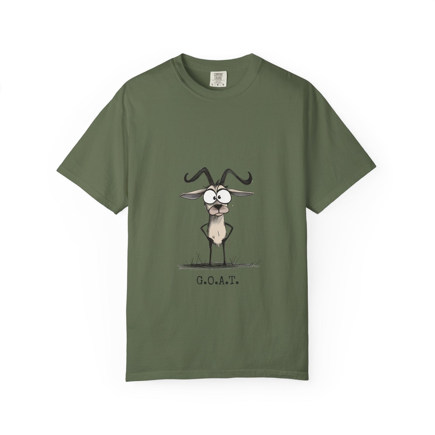 Funny Goat Graphic T-Shirt, G.O.A.T. Tee, Humor T-Shirt, Gift for Animal Lovers, Quirky Apparel