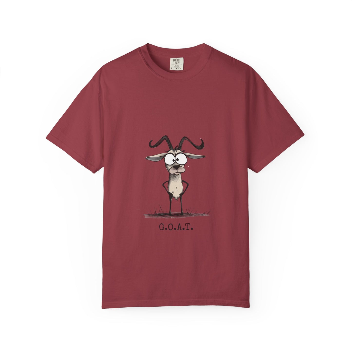 Funny Goat Graphic T-Shirt, G.O.A.T. Tee, Humor T-Shirt, Gift for Animal Lovers, Quirky Apparel