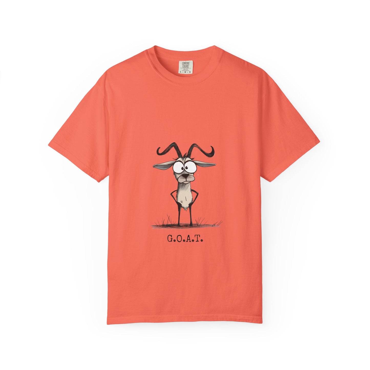 Funny Goat Graphic T-Shirt, G.O.A.T. Tee, Humor T-Shirt, Gift for Animal Lovers, Quirky Apparel