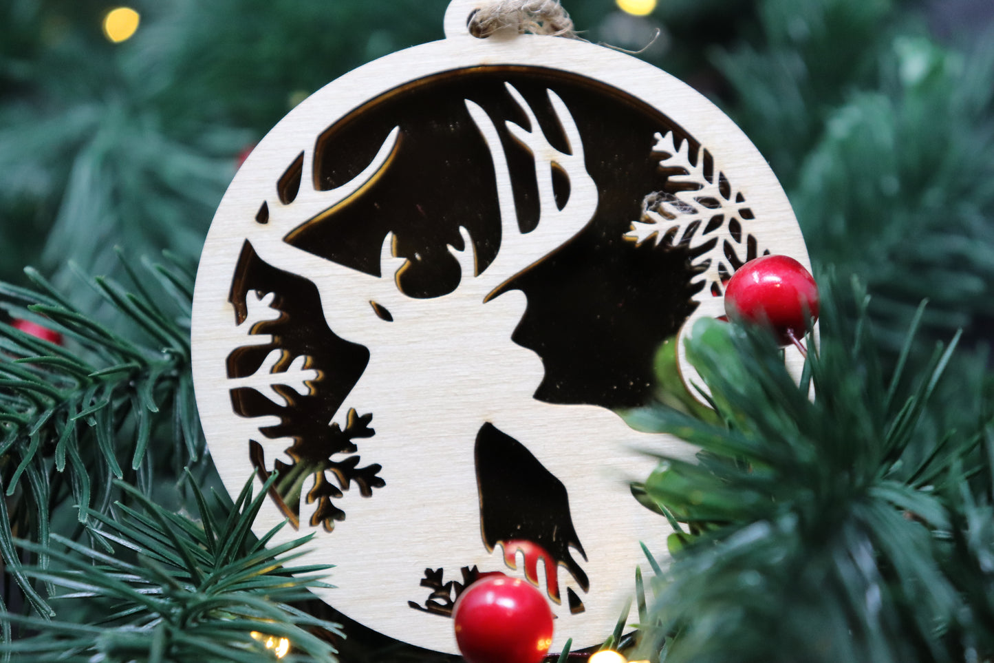 Kissing Reindeer Ornament