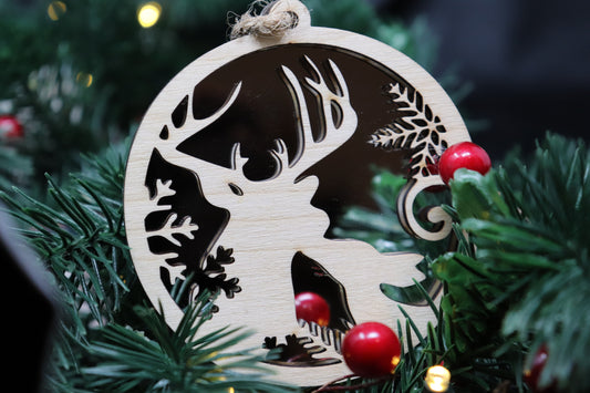 Kissing Reindeer Ornament
